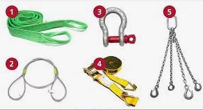 Eslingas de poliéster, pulpo de cadena, fajas y eslinga de cable de acero